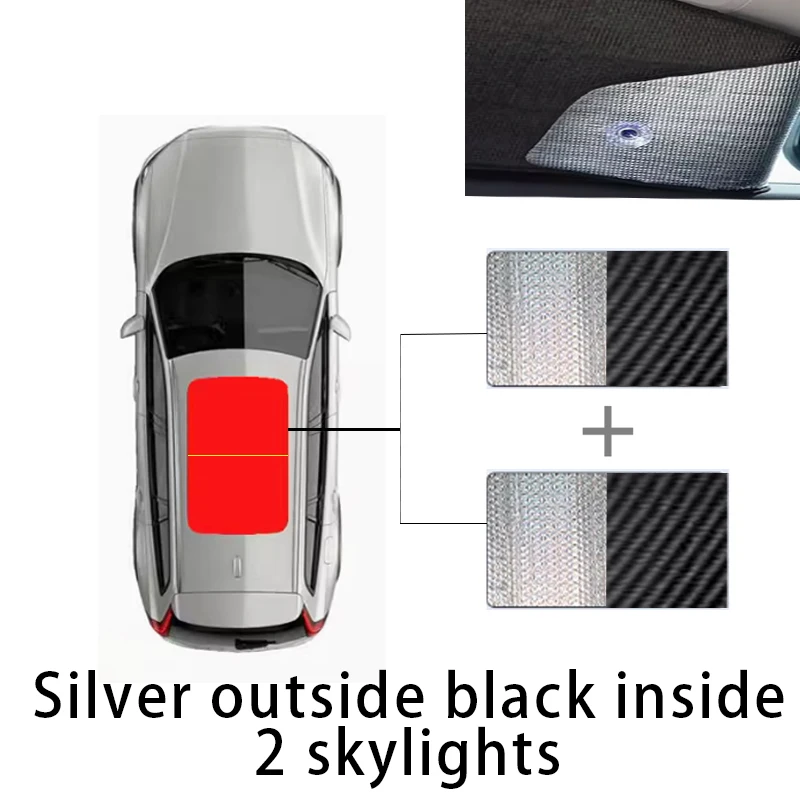 Auto Part For Skoda Kodiaq NS7 NV7 NS6 2017~2024 2020 Car Sunroof Sunshade 2X Heat Insulation Sun Protection Cooling Accessories