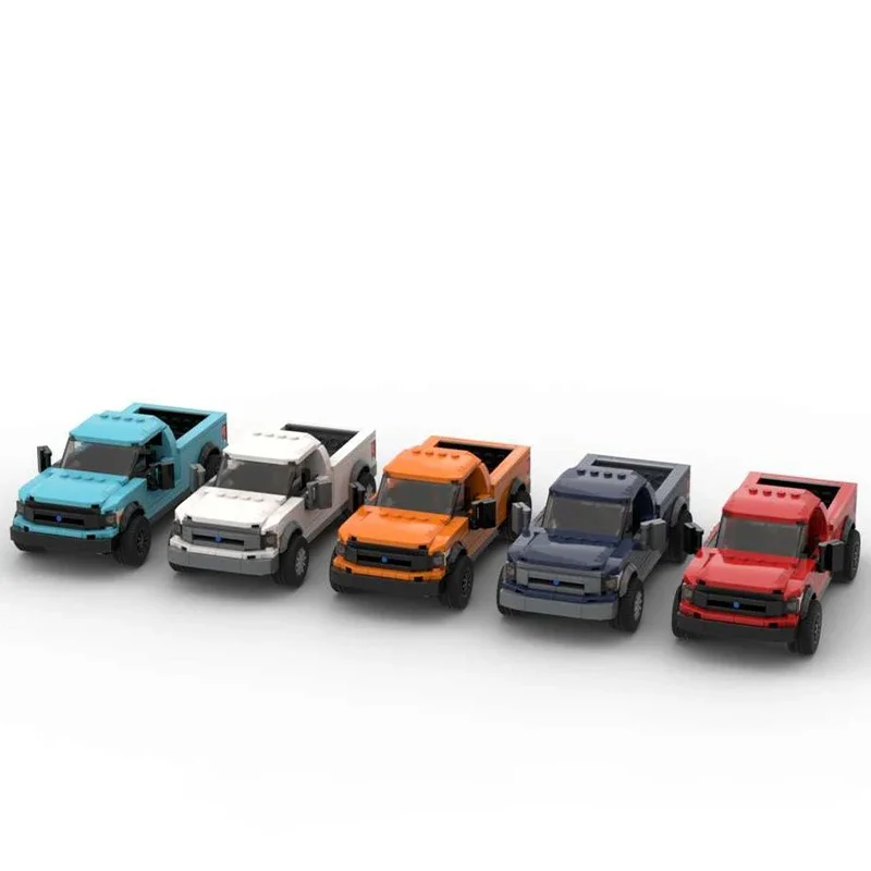 1677pcs MOC Built Tough F-150 Set Of Five Colors City Champions Supercar Educational Building Blocks Christmas Gift Toys