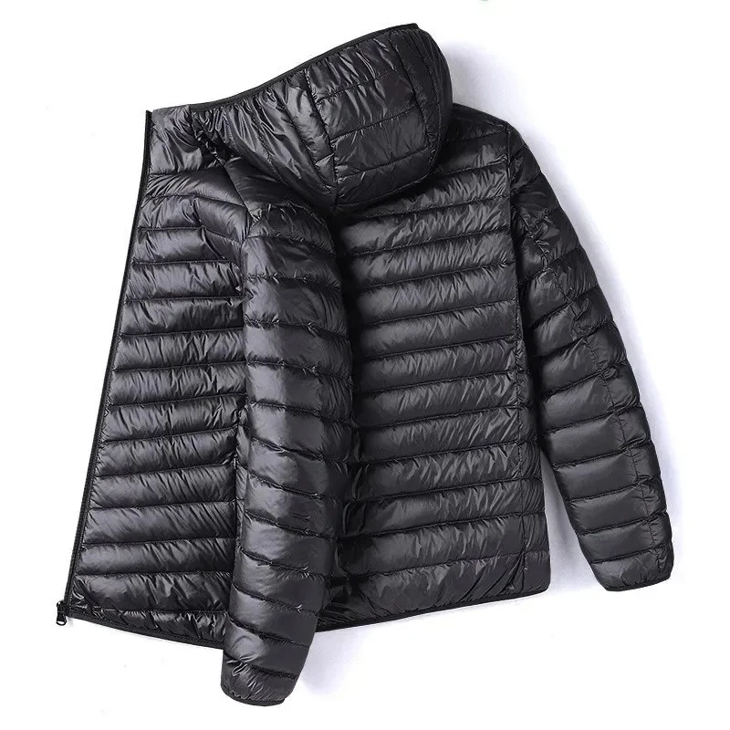 

2024 Winter New Men's Lightweight Fashionable Casual Cotton Quilted Jacket Compact Hooded Warm Jacket For Men