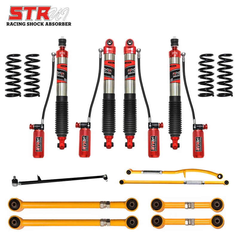 STR front rear shock absorber for Nissan Patrol Y61 suspension 4x4 panhard rod adjustable coilover shocks