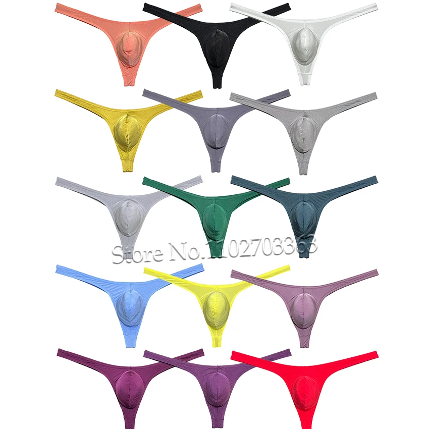 

Limited Stock Sexy Men's Shiny Enhancing Thong Underpants Sheer Bikini Underwear for an Irresistible Look