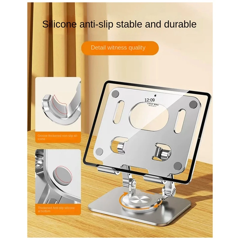 360° Rotation Tablet Holder Stand Height Adjustable Folding Mini Desk Stand
