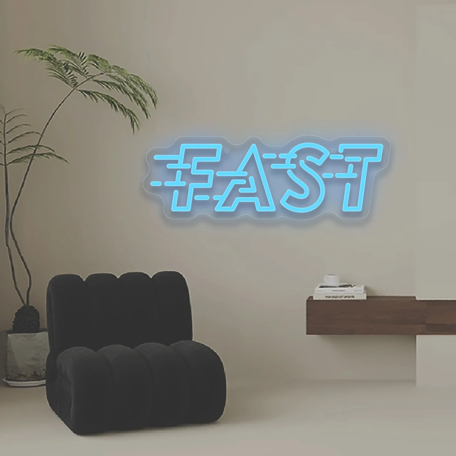 FAST Letter Neon Light LED Neon Light Kitchen Dining Room Home Bedroom Club Store Hotel Store Business Wall Decor Gift Usb Power