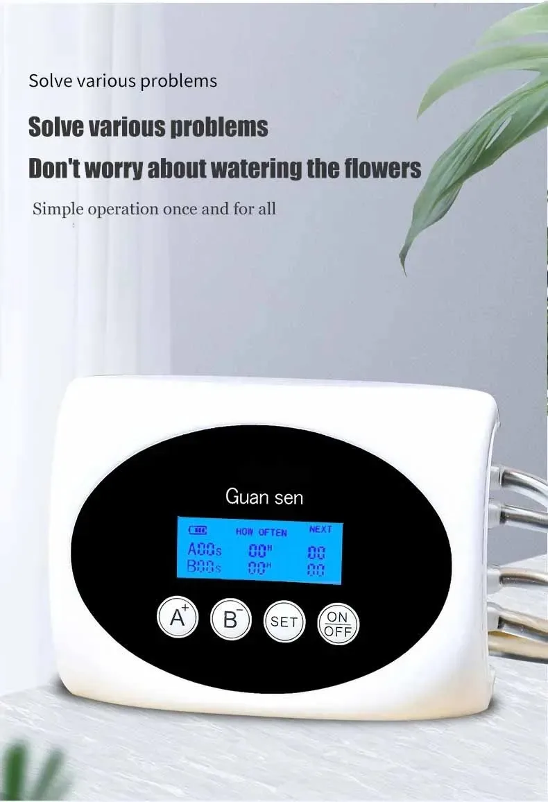 

Intelligent dual pump solar watering device for timed irrigation of lazy people's balconies, potted plants, and watering plants