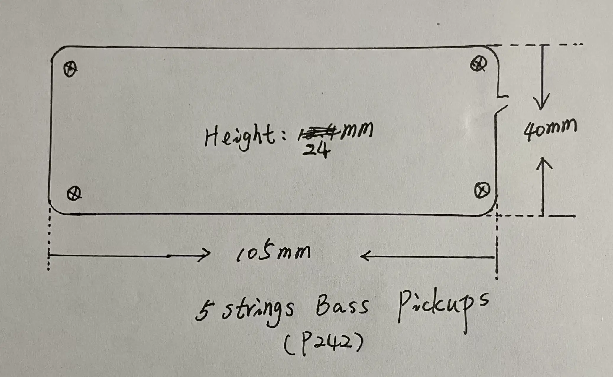 DIY Professional Custom 5 Strings Electric Bass Pickups Guitar Guitarra Accessories in Stock Discount P242