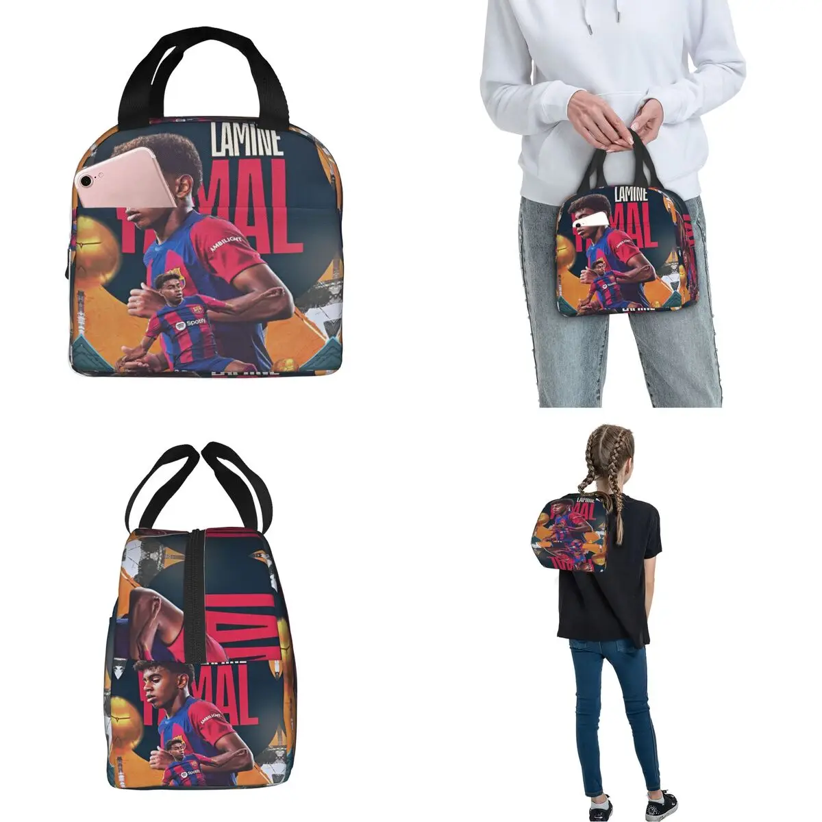 Insulated Lunch Bags Lamine Y-Yamal Product Football Star Food Box New Cooler Thermal Lunch Box For School