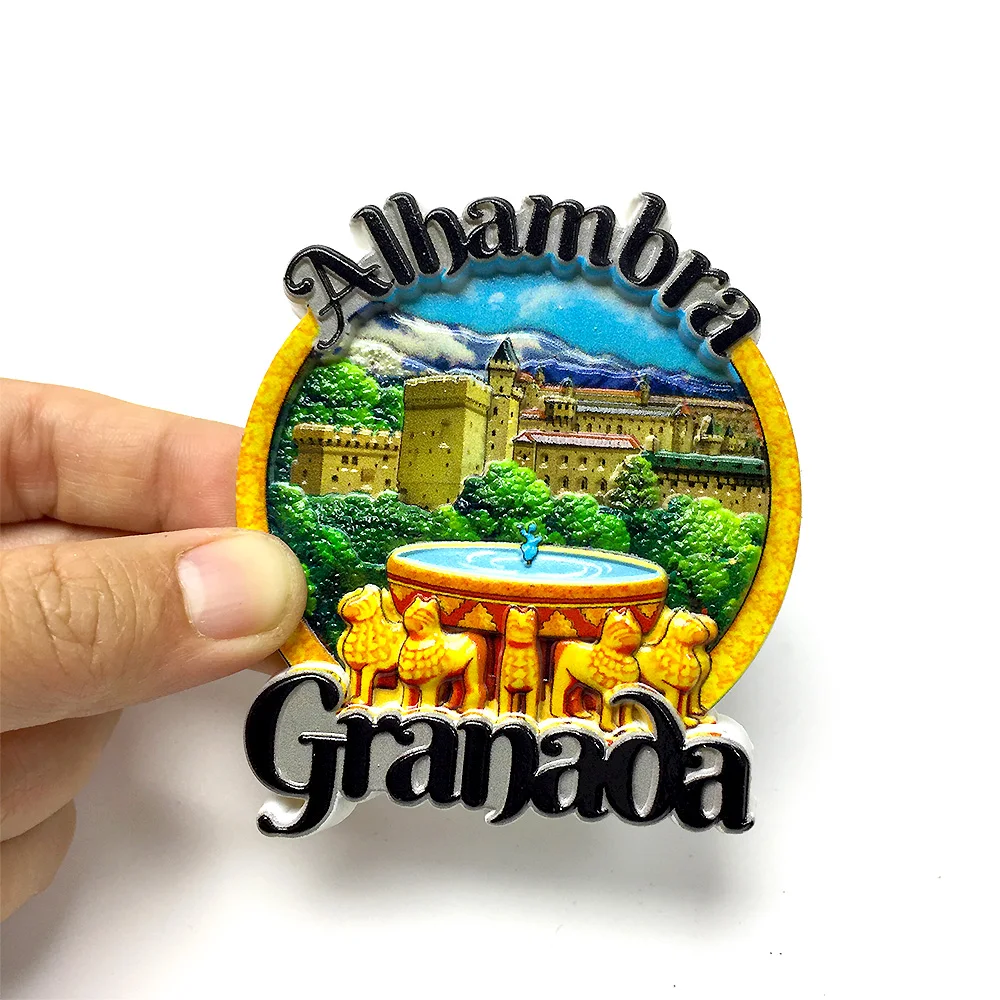

‌Granada Alhambra 3D Resin Fridge Magnet Home Decor Travel Souvenir‌