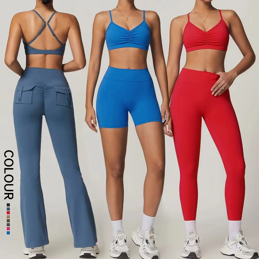 

2PCS Yoga Set Gym Clothes Workout Sportswear Yoga Suits For Women Fitness Tracksuits Sports Bra Gym Leggings Push Up Sports Suit