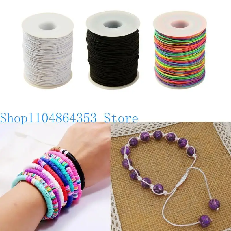 

652F 1mm Bracelet String Elastic String for Bracelets Jewelry Making Stretchy Beading String Elastic Cord for Bracelets 50m