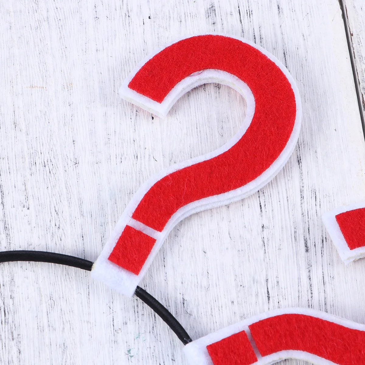 Red Question Mark Shaped Headband Hair Loop Clip Accessory for Women Birthday Christmas Party Garden Event Creative