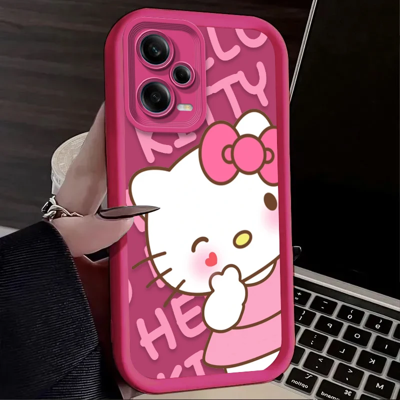 Custodia Hello Kitty simpatico cartone animato per Xiaomi Redmi Note 13 14 12 11 Pro Plus 5G 12S 11S 10S 10 9 Redmi 14C 13C 12C 12 4G A3 A3X