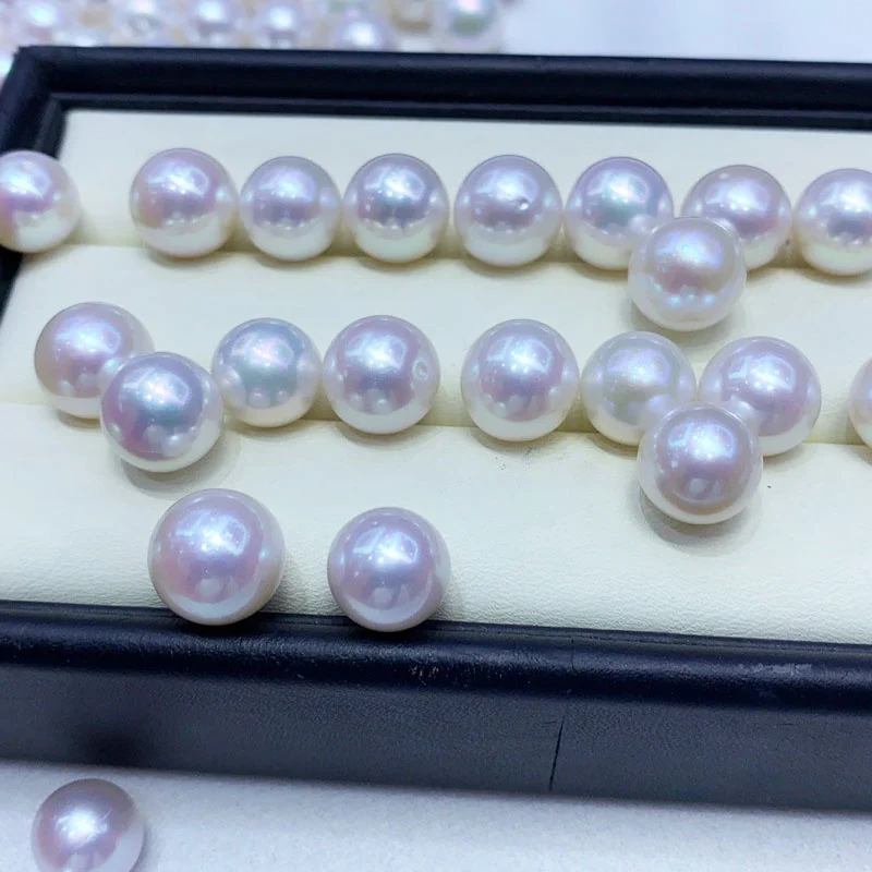 5A Natural Naked Pearl Freshwater Pearls Edison Perfect Round Blemish Free High Gloss Loose Bead for Make Earrings Jewelry