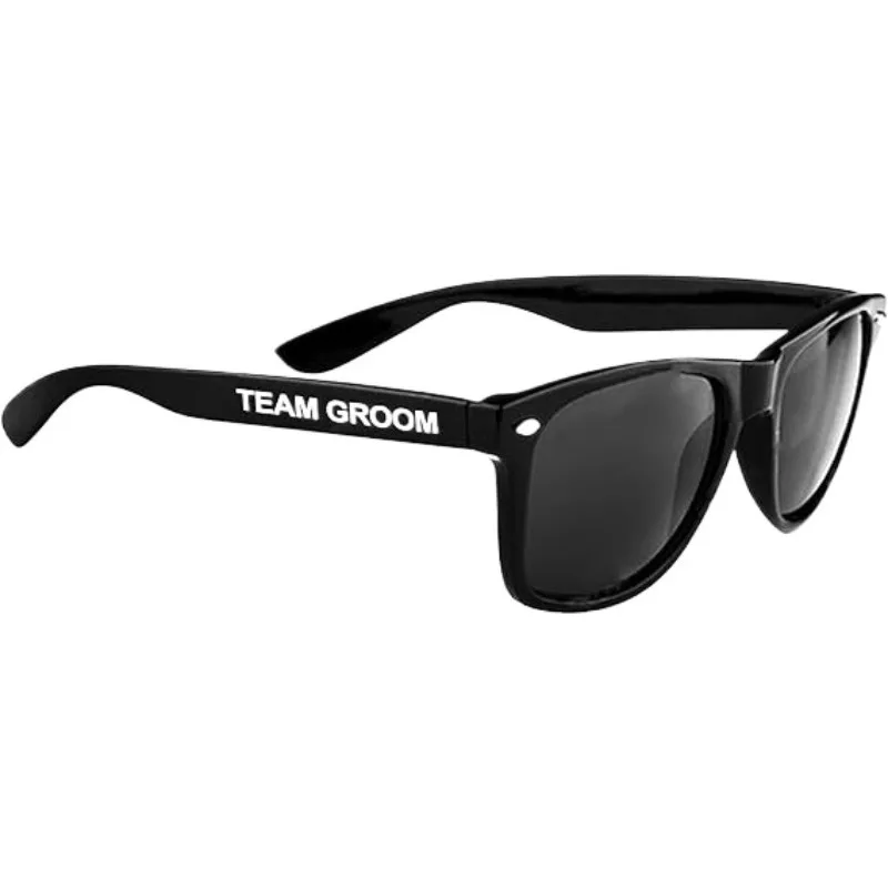 Stilvolle schwarze Sonnenbrille für den Bräutigam, Sommer, Strand, Pool, Hochzeit, Junggesellenabschied, Dekorationszubehör, Vorschlaggeschenke für Männer – Detail 3