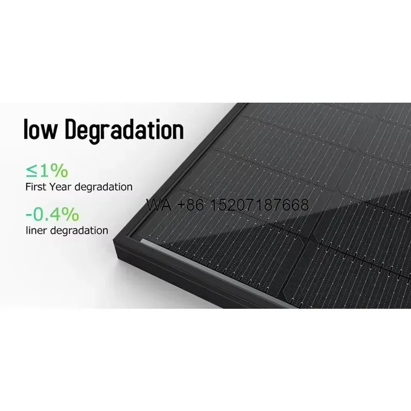 Wmwmnu for SUNPLUS 440W N-type PERC HJT Black Bifacial Dual Glass Solar Panel 23.02% Efficiency Battery Storage 5-Day DDP
