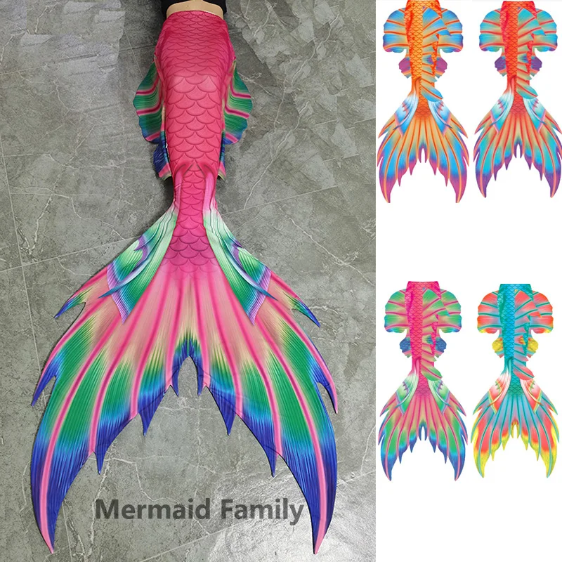 Professional Free Shipping Colorful Mermaid Tail SSI Course Fish Skin Tail Swimwear Mermaid Show Suit for Swimming Drop Shipping