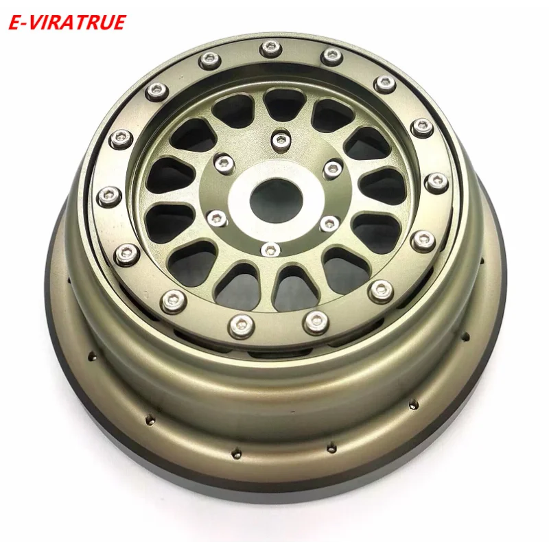 E-VIRATRUE Hard Anodized Aluminum Bead Lock Wheel For Losi Super BAJA REY 1/6  1pcs