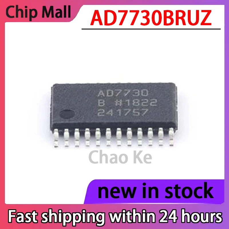 1PCS New AD7730BRUZ AD7730 SMT TSSOP24 Analog-to-digital Converter Chip IC Spot