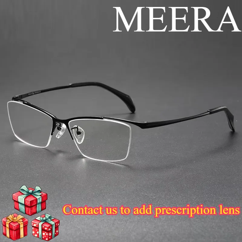 

Y2k Simple Comfortable Striped Half-frame Glasses Lightweight Square Titanium Optical Eye Glasses Sport Silicone Eyewear Legs
