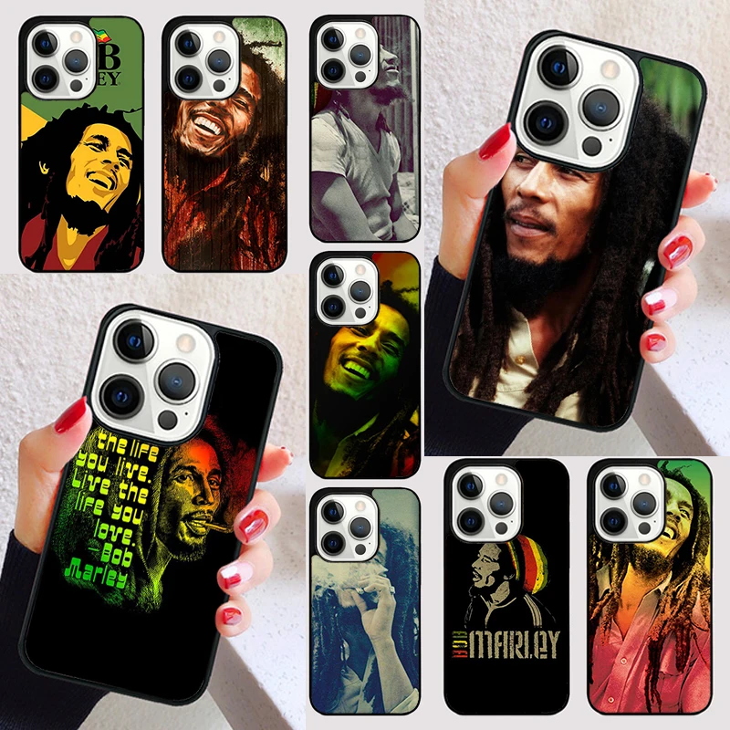 Bob Marleys Art Phone Case for iPhone 16 15 SE2020 6 7 8 Plus for Apple 13 11 12 14 Mini Pro Max Cover coque Shell