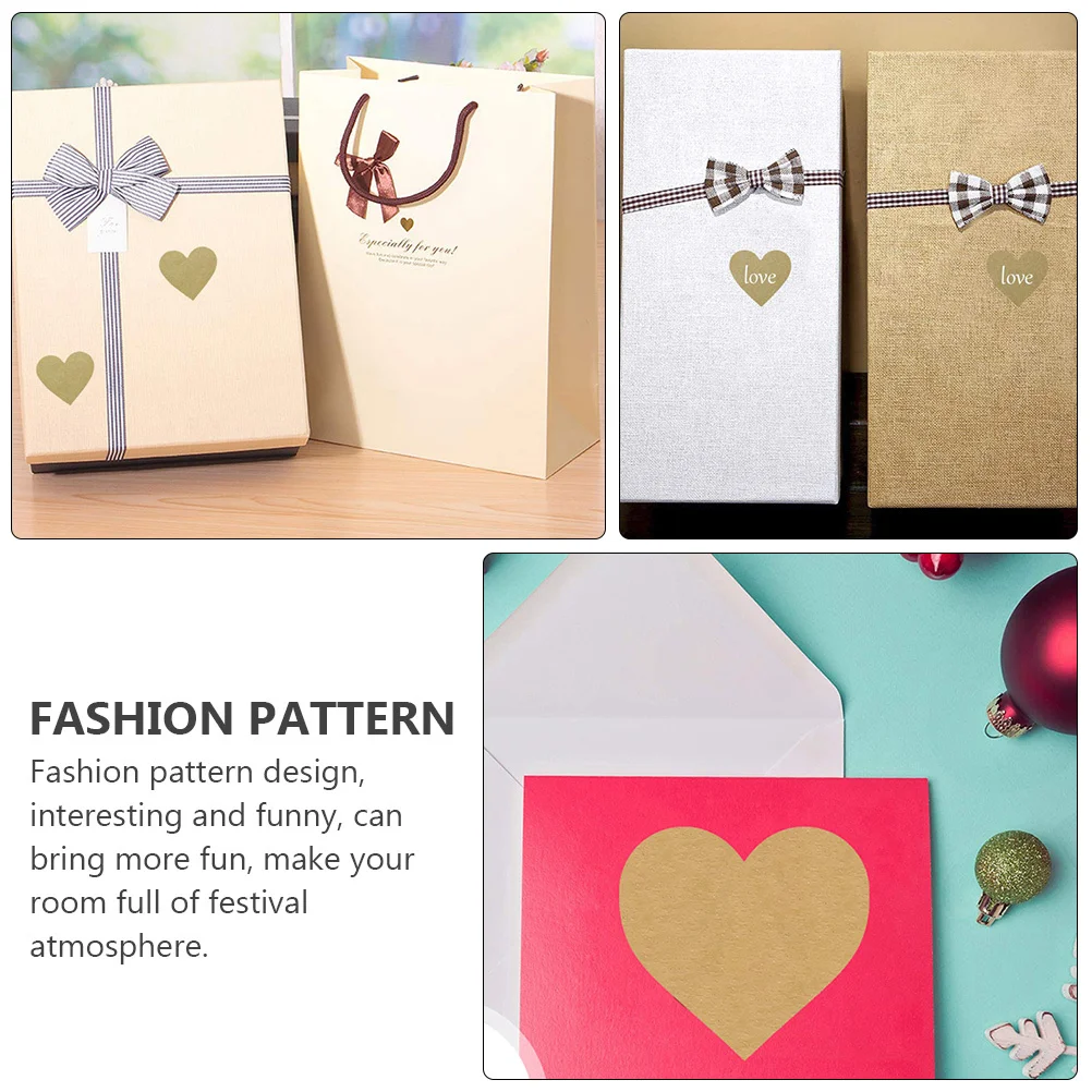 500pcs Heart Shape Label Stickers Valentine'S Day Party Favor Gift Sealing Stickers For Holiday Decor Notebook Furniture