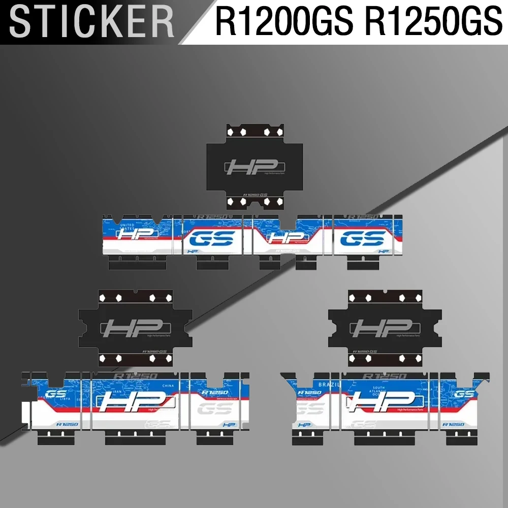 

For BMW Panier aluminum box R1200GS R1250GS Adventure HP 2004-2022 motorcycle trunk combination protection sticker kit
