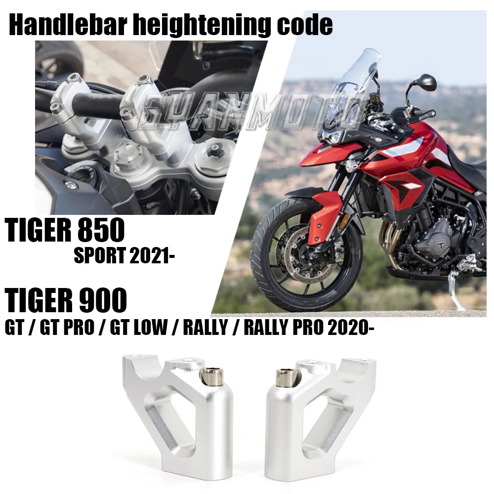 

For Tiger 900 LOW RALLY TIGER 850 Sport 2020 2021 Motorcycle Accessorie Handlebar Heightening Code Handlebar Riser Clamp Adapter