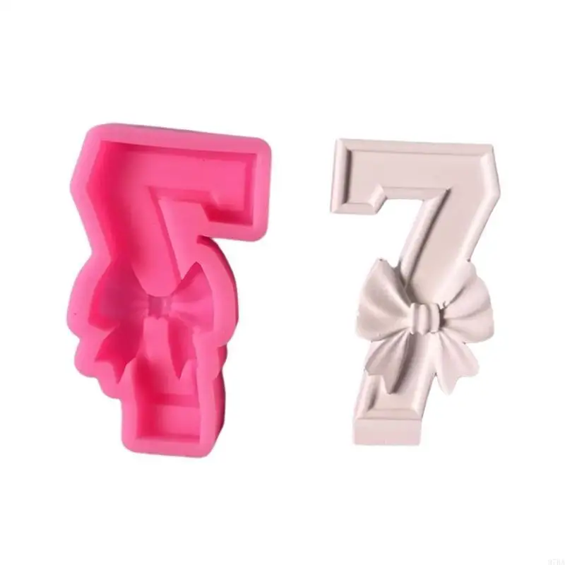 97BA Bowknot عدد سيليكون شمعة قوالب لراتنجات الايبوكسي صنع شمعة الصابون كعكة قوالب فندان الديكور قوالب شوكولاتة