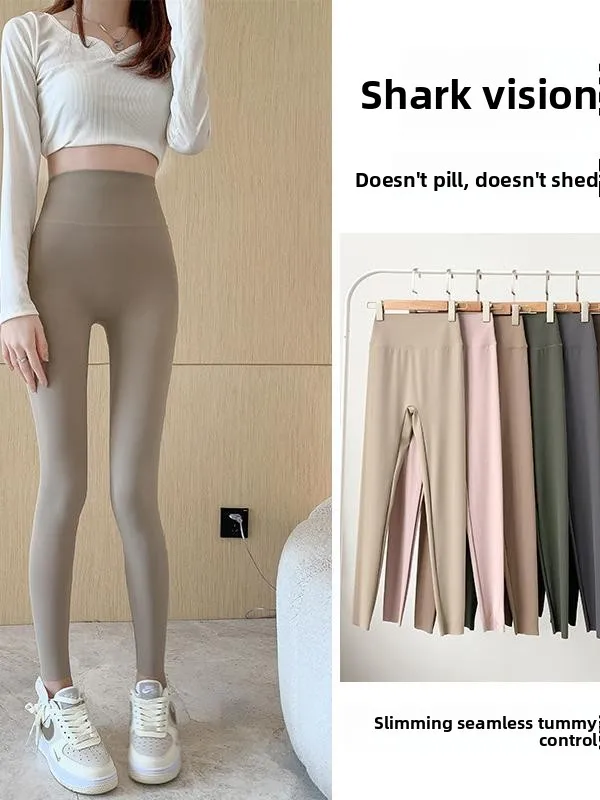 

High Waist Yoga Pants Women's Slimming arkskin Nine-Footers Spring Summer Sl Comfortable Base Layer Trousers