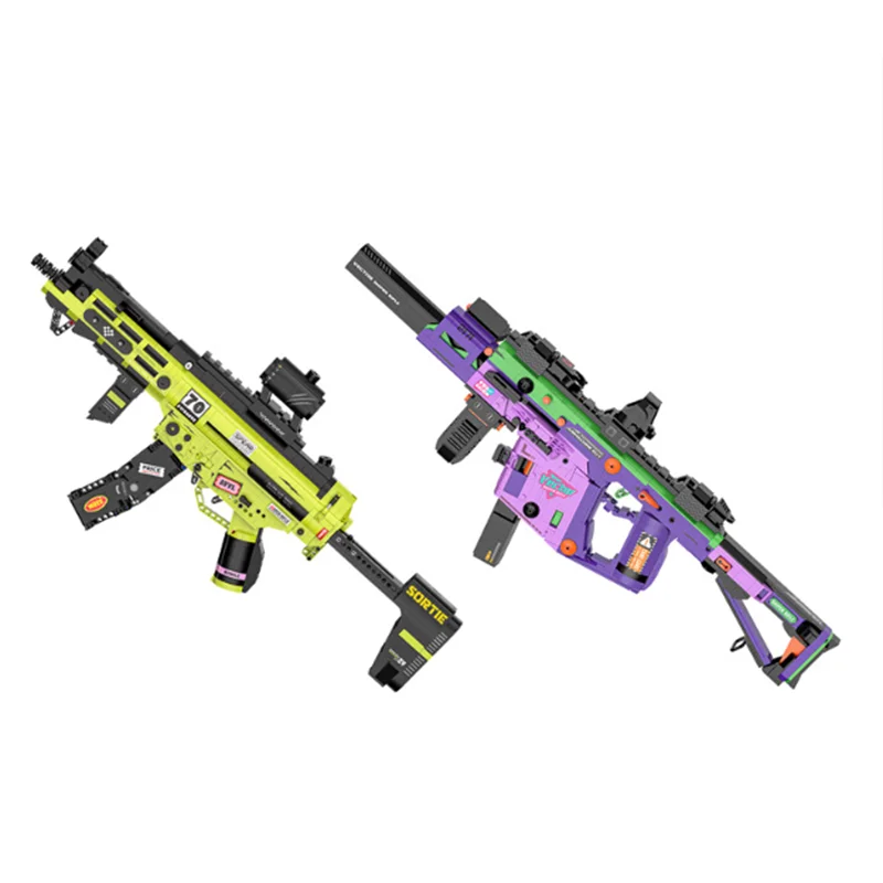子供のための軍事モデルMP5銃ビルディングブロック,ベクトルマシン,武器のレンガのおもちゃ,子供への贈り物,ksv