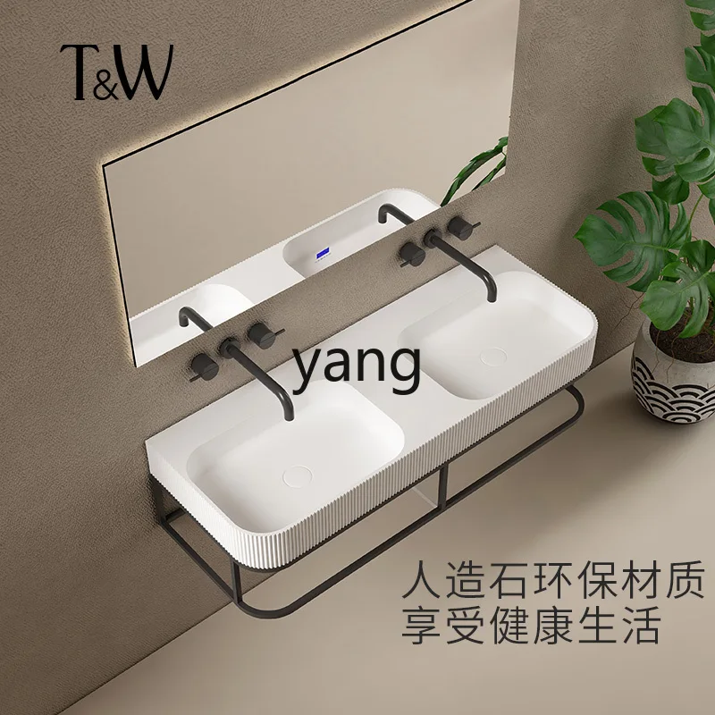 

LH square artificial stone wash basin floor-to-ceiling bathroom with bracket small apartment washbasin