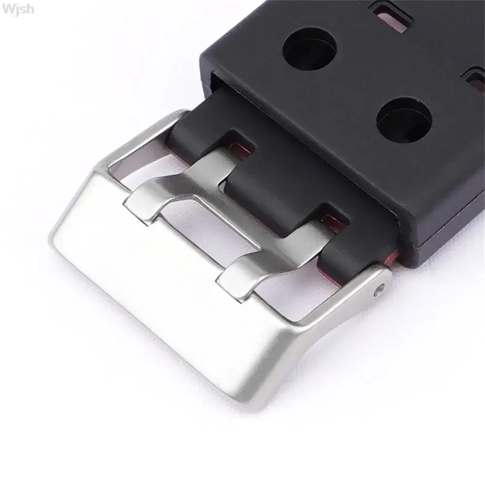 TPU Resin Strap for CASIO G-Shock GA100/110/120/140/300/400/700 Rubber Watchband Pin Buckle Strap Watch Wrist Bracelet Black image 2