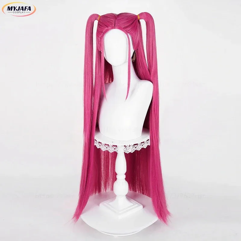 

CyMira Косплей Парик KPop Охотники Демонов Косплей 90 см Длинные Розово-красные Термостойкие Синтетические Волосы Аниме Фильм Парики + Кепка Для Парика