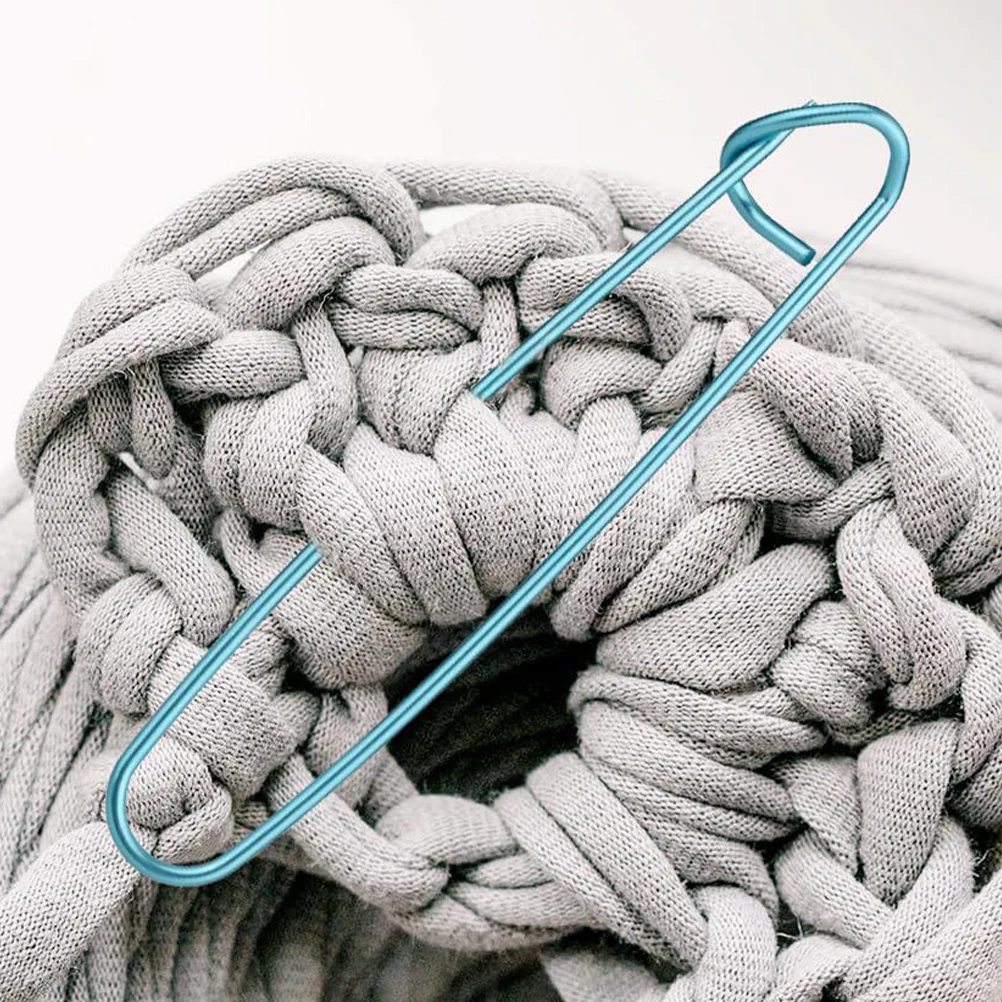 

12 Pcs Anti-wire Fixing Device Crochet Hook Holder Needles Yarn Pin Hooks Blocking Aluminum Knitting