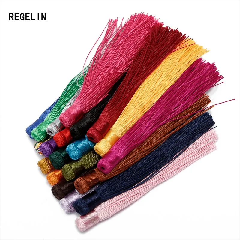 REGELIN 12cm Multicolor tassels earrings accessories Silk tassels DIY Jewelry Accessories Findings 10pcs/lot Jewelry Making