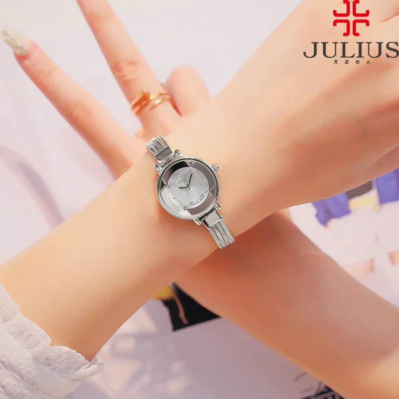 Top Julius Lady Women\'s Wrist Watch Fashion Hours Dress Bracelet Steel Tassels Student Girl Luxury Birthday Valentine Gift Box