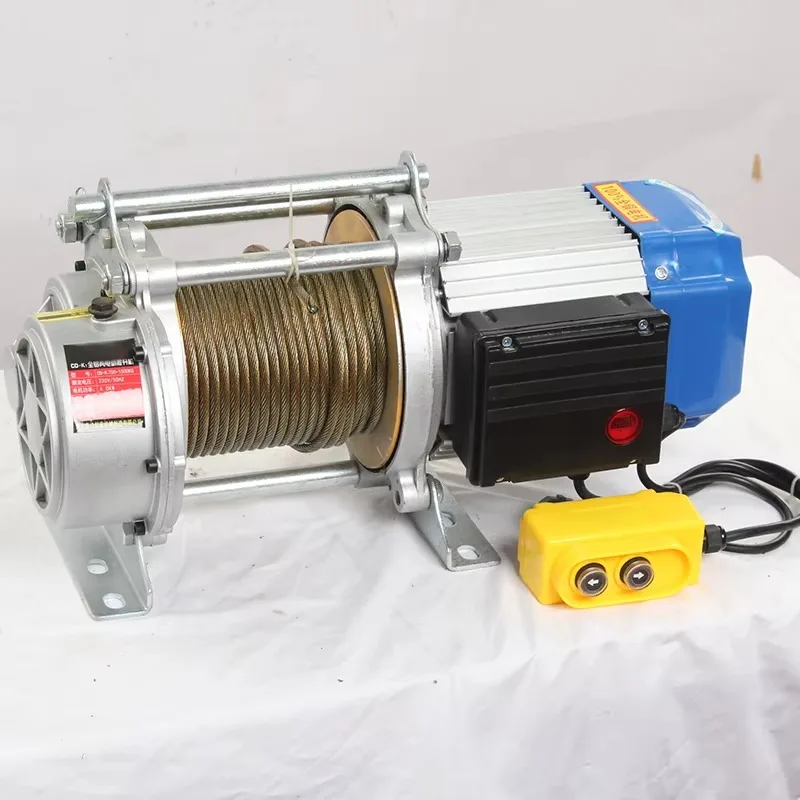 Factory Directly Wholesale Price 800kg Electric Winch KCD1 Steel Wire Rope Hoist with Remote Control for Industrial Cranes