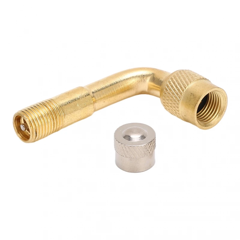 AliExpress NONE 90 Degree Bend Tyre Valve Extension Brass Air Tyre Extension Schrader Valve Adapter Portable for Motorcycle Bike and Scooter