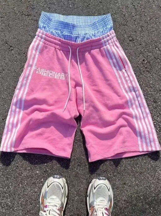 

Ретро американская винтажная уличная одежда, свободная прямая широкая брюка, повседневная одежда для мужчин и женщин, летняя мода