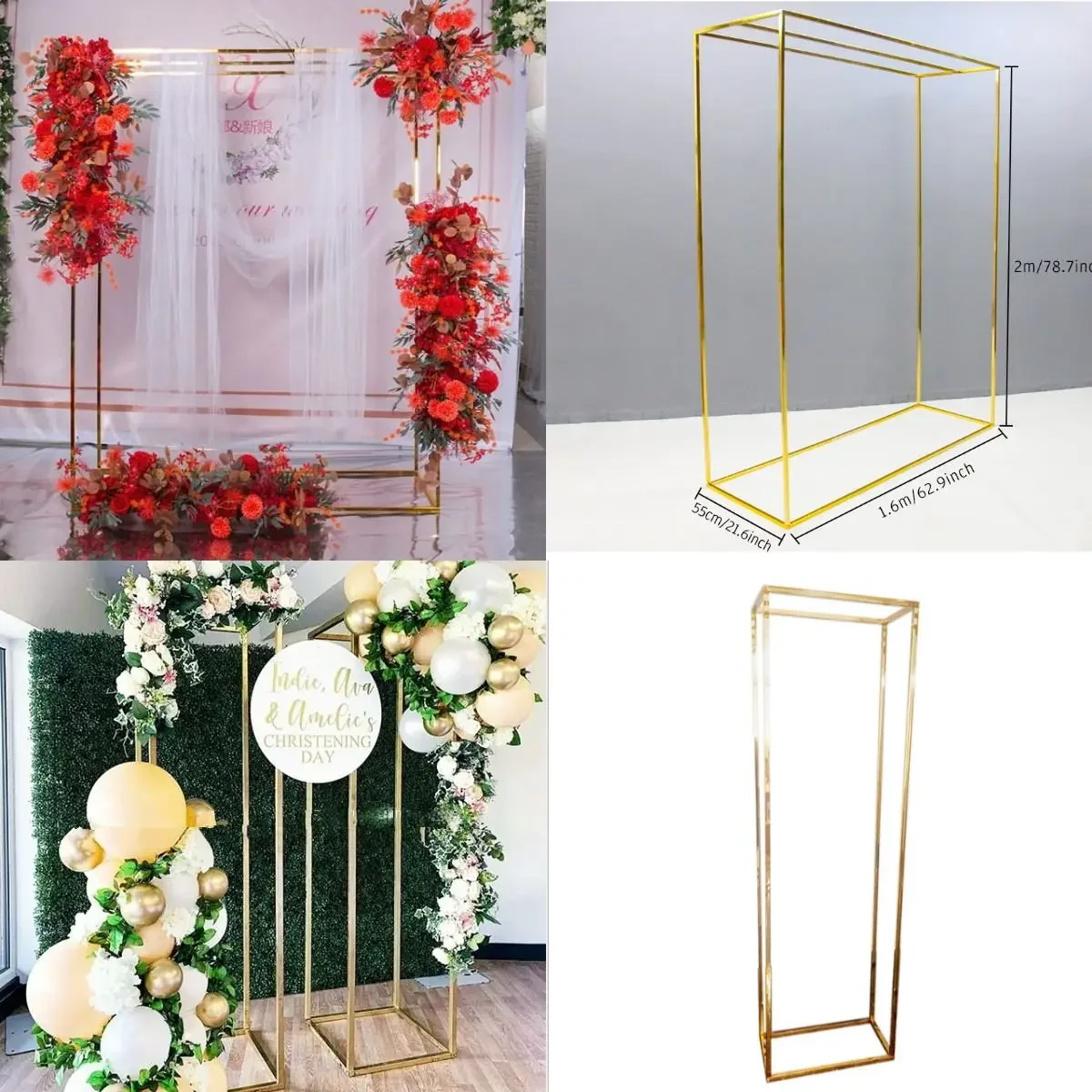 79 Inch Grand Event Wedding Stage Backdrops Wall Decorarion Birthday Column Arch Plinth Flower Stand Balloon Welcome Sign Shelf