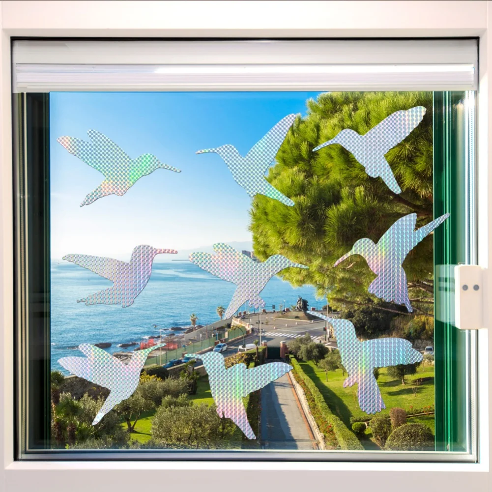 Anti Collision Stickers for Windows to Stop For Birds from Flying into Glass with Reflective Holographic Design