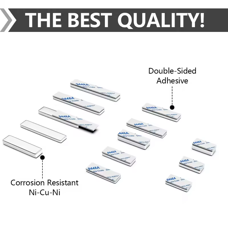 Super Powerful Magnet Neodymium With double-sided adhesive Magnet Block NdfeB N35 Strong Permanent Magnetic imanes Refrigerator - Image 4