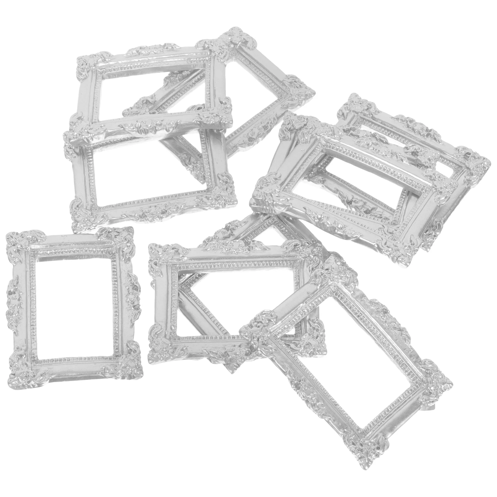 

10 Pcs Photo Frame DIY Decoration Picture Frames for Mini Houses Miniature Resin Background Props Christmas Ornaments