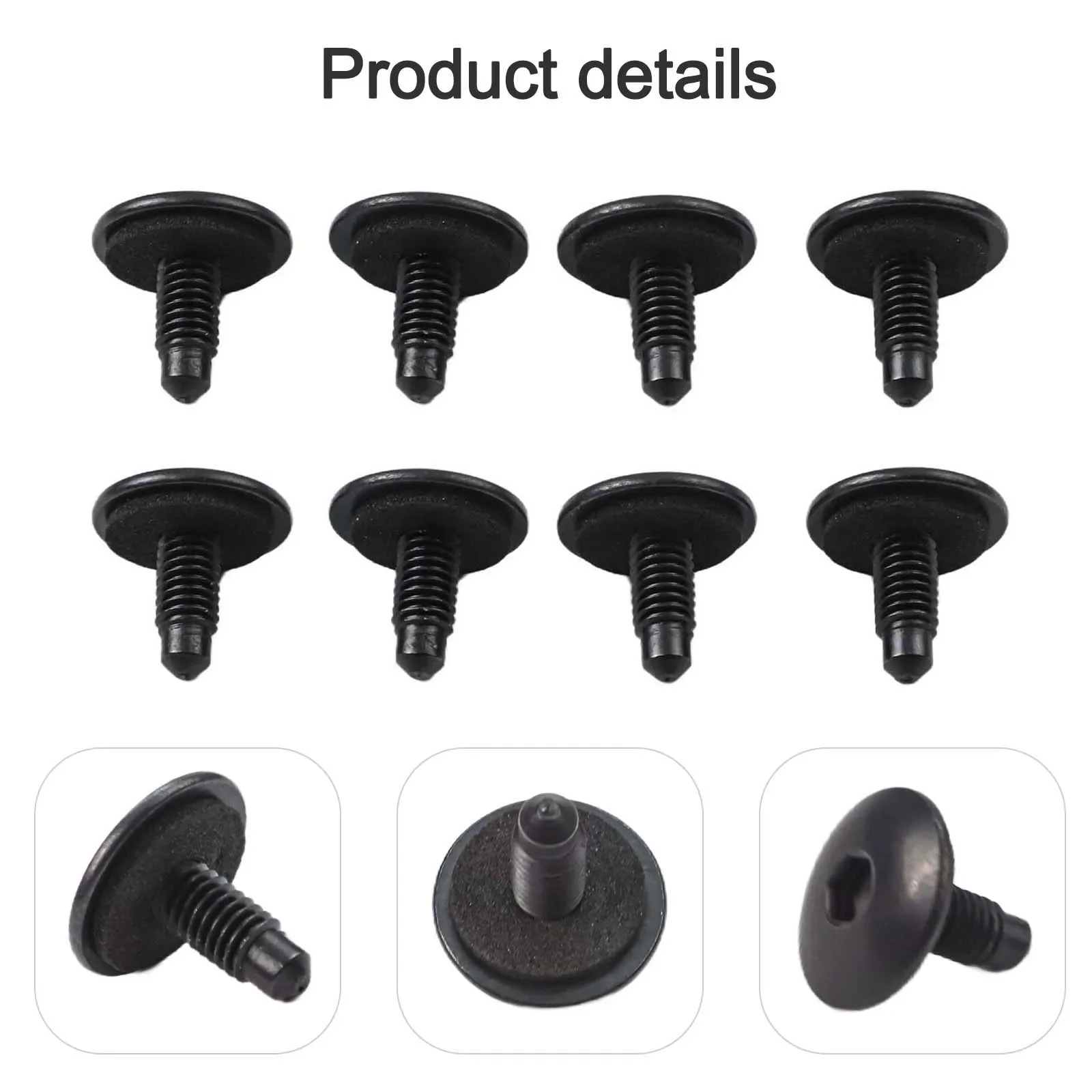 For Multivan Car Accessories Blanking Hex Bolts As Shown 8pcs Set Plastic Material Replacement For Broken Bolts