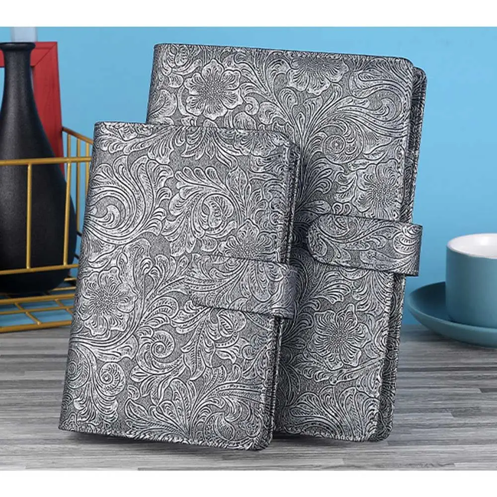Durable Soft Loose leaf Office Supplies Binder Stationery Page Rings Paper Holder Leather Binder Binder Pockets Notebook Cover