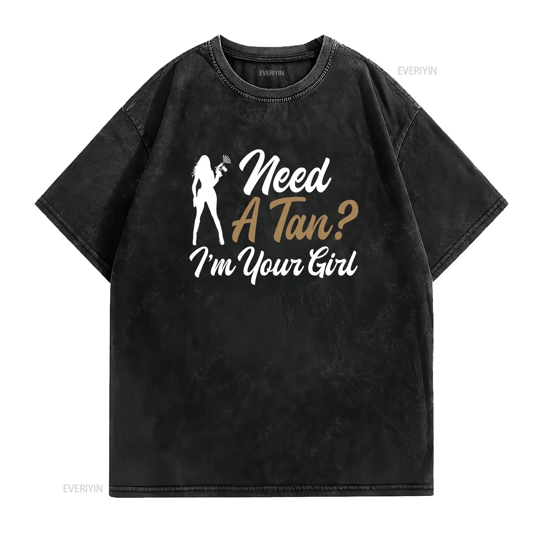 Spray Tan Technician Accessories Tanning Artist T Shirt  vintage Washed homme Stretched streetwear Unisex Comfortable fashion
