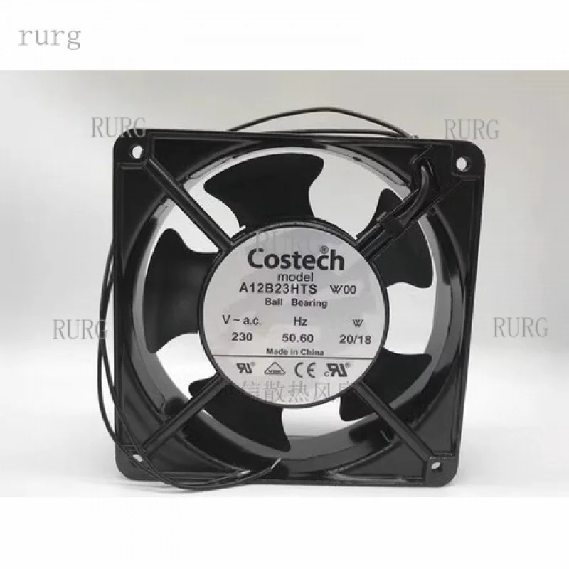 

L 1 PCS for Costech Fan A12B23HTS W00 AC230V 20/18W 12038 12CM 2 WIRE Aluminum frame