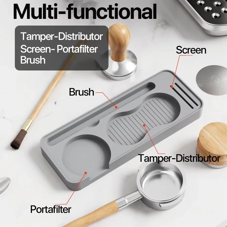 Coffee Tamper Mat Station Silicone Coffee Mat Espresso Portafilter Holder Support Base Rack For 51/54/58MM Accessories Barista