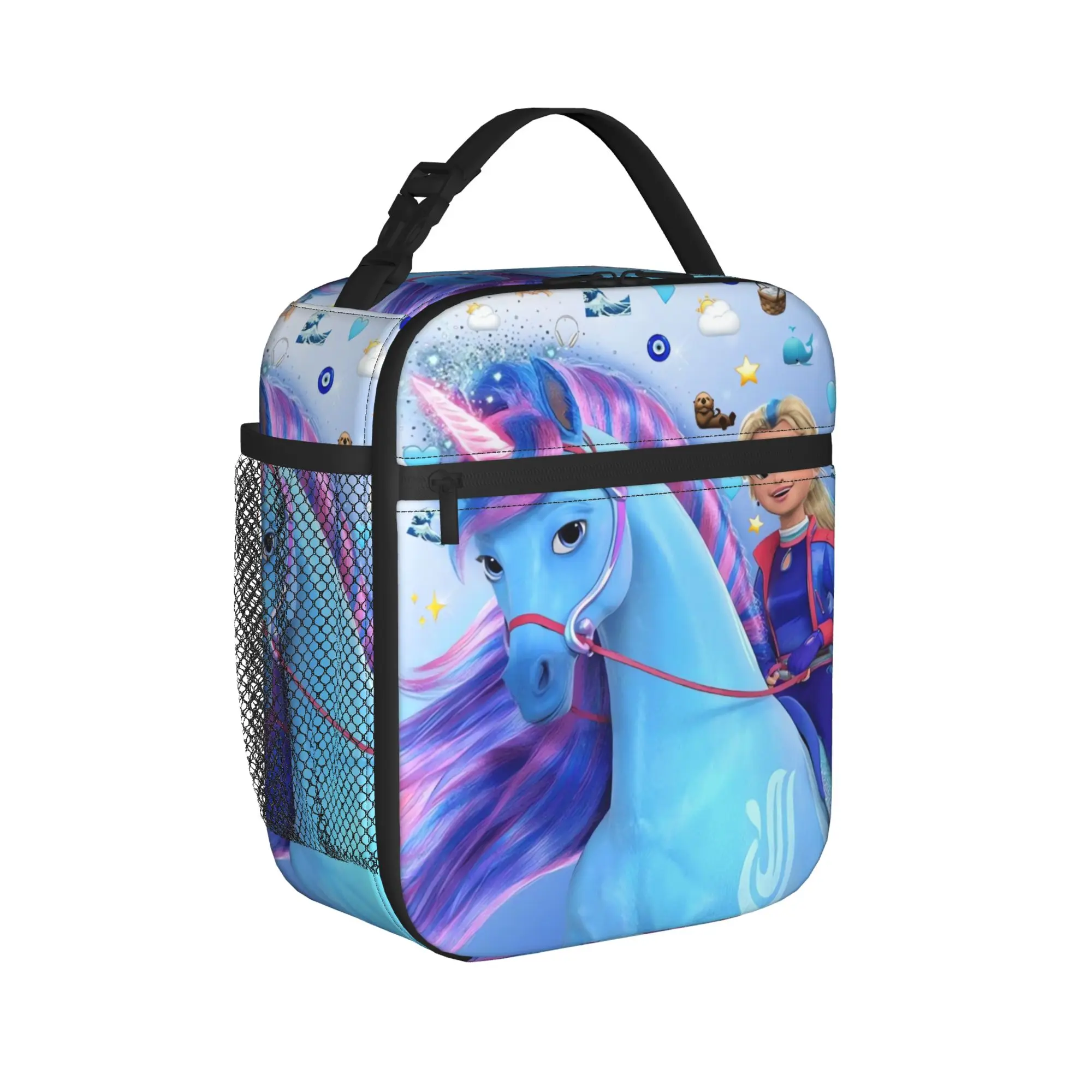 Unicorn Academy Lunch Bag  School Lunch Box For Women Casual Designer Thermal Tote Handbags Waterproof Portable Cooler Bag