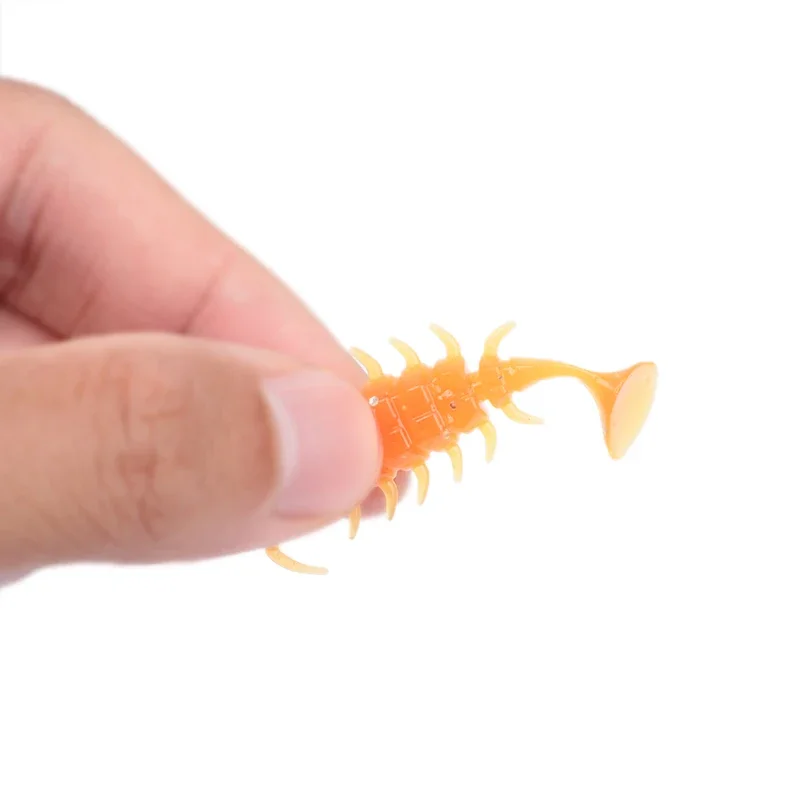 OUTKIT 10Pcs/lot Wobblers Rockfishing beetle Lures Rubber Baits 3.5cm 1.1g Fishing Soft Worm Artificial Baits Bass Silicone Fish