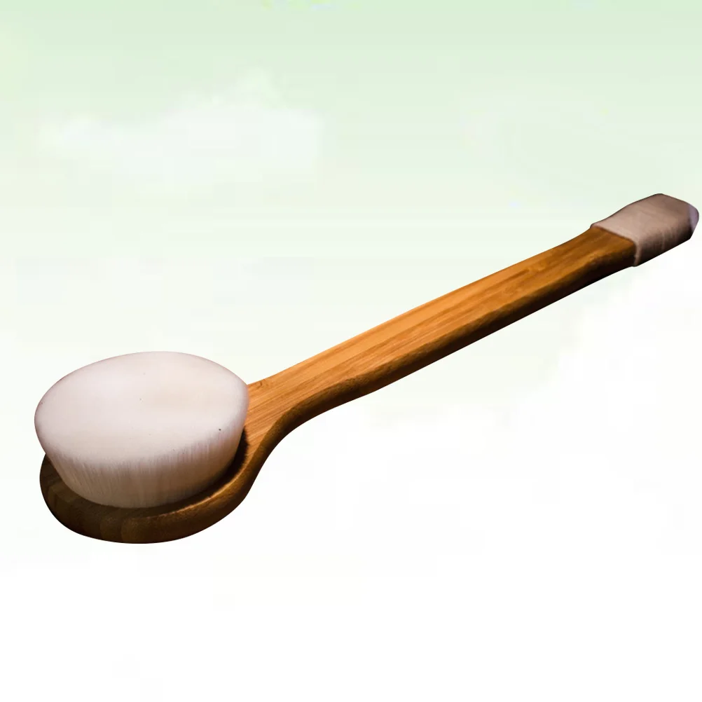 

Microfiber Bath Scrubber Long Handle Shower For Body Exfoliation Deep Scrubber Fiber Brush Shower Sponge Bath Brush